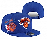 Knicks Team Logo Blue 75th Anniversary Adjustable Hat YD,baseball caps,new era cap wholesale,wholesale hats